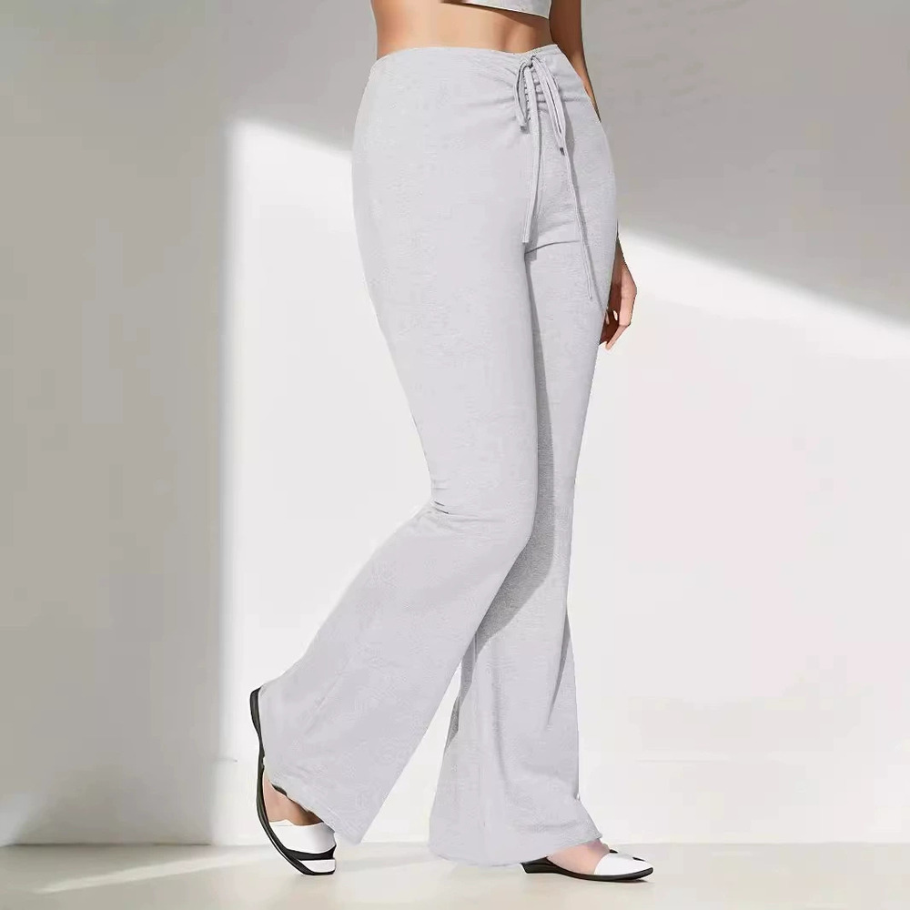 ZARA Womens Summer Pleated Casual Solid Low Rise Slim Flare Pants